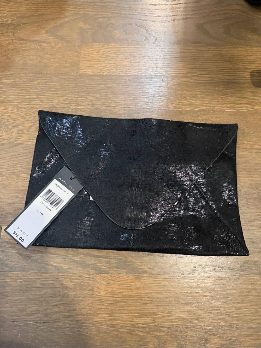 BCBGeneration Black Sequin Envelope Clutch